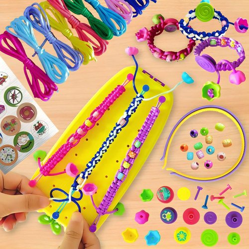Hechify Friendship Bracelet Making Kit for Girls Arts and Crafts for Kids Age 8-12, Birthday Gifts Ideas for Girl Ages 7 8 9 10 11 12 Year Old - Popular Bracelets String Maker Craft Set