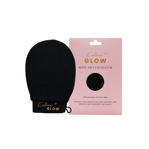 Kalma Glow Bath Glove Body Scrub Exfoliating Glove Dead Skin Remover for Body Gentle for Skin, Black