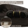 Sunny Human Hair Sew in Extensions Brown Weft Hair Extensions Real Human Hair Darkest Brown Hair Extensions Sew in Bundles Human Hair Weft Virgin Human Hair Extensions 12Inch 70G