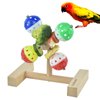 GUANLANT Foraging Bird Toys for Parrots, Budgie Rotating Bird Feeders Spinner Toys Parakeet Ball Bell Toys Birdcage Accessories Bird Food Treats Interactive Food Toys for Cockatiel Conures