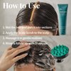 PLU Therapy Scalp Scaling Scrub with Silicone Scalp Massager Brush - Walnut Scalp Scrubber Gel for Oily Scalp and Dandruff - Scalp Exfoliating & Deep Cleansing Combo Set