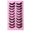 False Eyelashes Mixed Pack 3D Lashes Fake Lashes Natural Look Fluffy Lashes Pack by Kanviensl, 10 Pairs