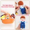 Qpewep Basket of Baby Plush Dolls - 8" Plush Diversity Baby Dolls- 6 Piece Set Interchangeable Clothes Soft Stuffed Plush Figures for All Ages Xmas Gift