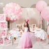 Princess Party Decorations - 81pcs Castle Decorations Including Pink Paper Plates, Princess Napkins, and Tablecloth for Princess Belle Birthday Party Decorations Princess Party Supplies, Serve 20