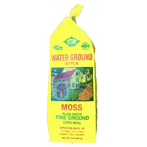 Moss Water Ground White Corn Meal 2 Lbs