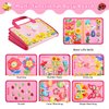 Kickduck Busy Board Montessori Toys for 3 4 Year Old Girls Birthday Gifts, Educational Activity Sensory Board Preschool Learning Toys for Toddlers, Travel Toys for Airplane Car (Flower Fairy)