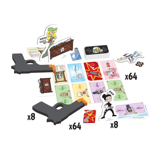 Cash 'N Guns Second Edition Party,Money Heist Strategy Board Game | Bluffing Gangster Game for Adults and Kids | Ages 10+| 4-8 Players | Average Playtime 30 Minutes | Made by Repos Production
