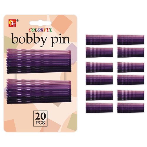 120 Pcs Colored Bobby Pins Hair Pins Small Mini Decorative Pain-Free Cute Bobbi Clips Strong Hold Non-Slip Styling Accessories for Girls Women Short Long Thick Thin All Hair Types (Purple Assorted)
