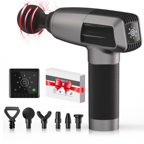 Wutsar Massage Gun Deep Tissue - Mothers Day Gifts for Mom from Daughter,Portable Super Quiet Electric Percussion Muscle Massager,Gifts for Women Men Her Him Mom Dad(Gray)