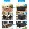 Patio Table Cover 100% Waterproof, 72x47x28 inch Outdoor Table Cover Rectangular, Patio Furniture Cover for Dinning Furniture, Picnic Coffee Tables Chairs and Sofas, Black