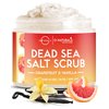 O Naturals Exfoliating Dead Sea Salt Grapefruit Essential Oil Face Body & Foot Scrub. w/Vanilla &. Hydrating Exfoliate Dead Skin, Men & Women Scrub 18oz