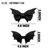 Neknock Bat Hair Bow Clips for Girls Women, 4pcs Halloween Bat Wings Gothic Cosplay Costume Hair Accessories for Halloween Party Decorations