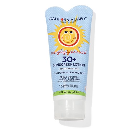 California Baby Everyday SPF 30+ Sunscreen | Broad Spectrum | Titanium Dioxide | Scented Mineral Sunscreen | Reef Safe Sunscreen | Hypoallergenic Physical Sunscreen | 82g / 2.9oz