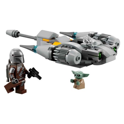 LEGO 75363 Star Wars Microfighter N-1 Mandalorian Hunter Construction Toy Boba Fett Book Vehicle with Grogu Baby Yoda Figure, Gift for Kids, Boys, Girls from 6 Years