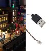 Create idea DIY Lights USB Power Cable Compatible with Lego USB Power Cord DIY Decorative Lamp USB Wire Toy Accessories 5V 50cm Black