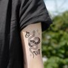 Oottati 2 Sheets Small Tiny Temporary Tattoo Stickers Black Snake Butterfly