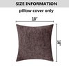 Home Brilliant Decorative Pillowcases Striped Chenille Velvet Plush Square Throw Pillow Cover Sofa Cushion Covers for Couch, Set of 2, 18x18 inch (45cm), Brown