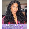 6 Packs Passion Twists Hair 18inch Ombre Purple Water Wave Crochet Hair Synthetic Crochet Hair Passion Twist Long Bohemian Locs Braiding Hair Extensions (T1B/Purple# 18" 6 packs)