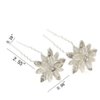 yantu Women's Floral Hair Pins with Crystal for Wedding Pack of 20 White