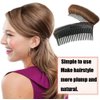 3Pcs Hair Volume Bump Inserts with Invisible False Hair Clips and Fluffy Pads - DIY Hairstyle Styling Tool Set for Women in Dark Brown