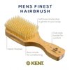 Kent OS11 Satinwood Military Club Hair Brush & Beard Brush – Soft White Boar Bristles for Fine or Thinning Hair, Men's Grooming, and Beard Care