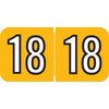 Amerifile Style 2018 File Folder Labels, Amber, Roll of 500, 3/4" x 1-1/2"