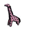 TUFFY - World's Tuffest Soft Dog Toy - Zoo Giraffe - Squeaker - Multiple Layers. Made Durable, Strong & Tough. Interactive Play (Tug, Toss & Fetch). Machine Washable & Floats. (Junior Pink)