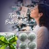 Tranquility Home Spa Bath Gift Basket Bath Bombs Stocking Stuffer Holiday Bath Fizzies Set - Coconut, Cucumber Melon, Vanilla, and Sandalwood - Luxury Bath & Body Set for Women, Gifts for Women