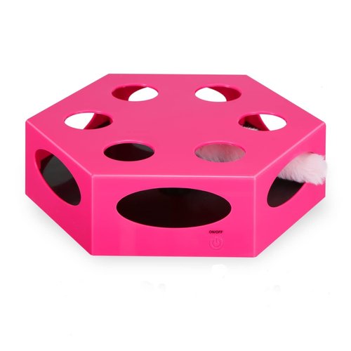 212 Main Maze Box Feather Cat Toy, Pink