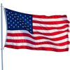 American Flag 4x6 FT Embroidered Stars, Sewn Stripes, Brass Grommets USA US Flag Polyester Long Lasting for Outdoor Use