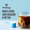VitaCup Keto + Collagen Coffee Creamer Vanilla Flavor with MCT, Collagen Protein, Coconut Water, L-Theanine for Keto Diet, Use in Coffee, Smoothies, & Shakes, Dairy-Free, Gluten-Free, Soy-Free, 10oz