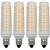 Edearkar 15W E11 LED Bulb Dimmable 136LEDs 150W Halogen Bulbs Equivalent, 1500lm, 110V, Warm White 3000K, E11 Base, Dimmable LED Candelabra Lamp for Home Light, Pack of 4