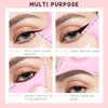 HOSAILY 5 in1 Eyeliner Stencils Silicone Multi-Purpose Eye Makeup Tool for Winged Eyeliner, Defined Eyebrow, Eyelash, Face Contour and Lip Line Lazy Quick Makeup Tool-Pink