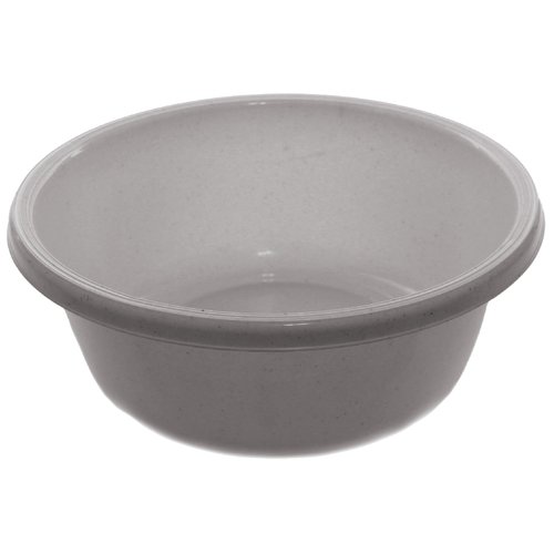 Ybm Home Round Plastic Wash Basin (1147 9.75", White with Dots)