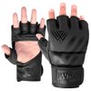 WYOX MMA Gloves for Men and Women, Lightweight UFC Mixed Martial Arts Grappling Sparring Punching Bag Kickboxing Mitts (Black - Small)
