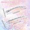 12PCS Silver Bobby Pins for Hair, Elegant Rhinestone Hair Pins Alloy Crystal Hair Clips Bling Diamond Hair Accessories Decorative for Women Ladies Girls Wedding Prom Party