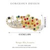 Casdre Crystal Hair Clip Gold Bridal Hair Piece Party Prom Peacock Hair Accessories for Women and Girls(Pack of 1) (E Colorful)