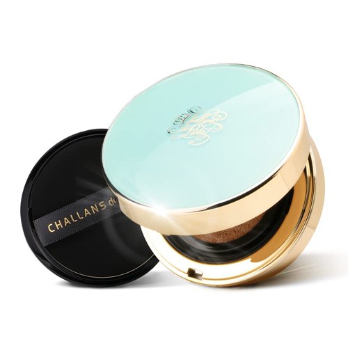 [CHALLANS de PARIS] Cushion de Lunar Cream Foundation, Flawless Coverage of Skin Imperfections and Uneven Skin Tone, Long-Lasting Wear, Suitable for All Skin Types and Tones (21 Bright Ivory)