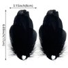 4 Pcs Fly-Wing Feather Hair Clips Heart Crystal Hair Barrettes Vintage Elegant Luxury Headpiece Bride Party Festival Wedding Jewelry Accessories for Women (Black+White)