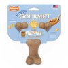 Nylabone Dog, Puppy Gourmet Style Strong Chew Toy Wishbone Peanut Butter Small/Regular (1 Count)