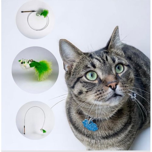 MYSWEETPET Bird cat Toy, cat Toys, cat Toy, Interactive cat Toy, Hanging cat Toy, cat Toys Interactive, Moving cat Toy, Interactive Kitten Toys, Toys for Cats,cat Toy with Feathers