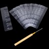 11 Pcs Heat Shield Guards for Hair Extension with Hook Hair Extension Tool, Multi Hole Shield Spacers Fusion Glue Protector Templates, Pulling Needle for Hair Extensions