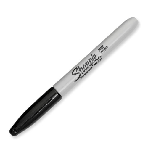 Sharpie Permanent Markers Bulk Set, Fine Tip Markers Set, Markers For Plastic, Metal, Wood, And More, Black, 36 Count