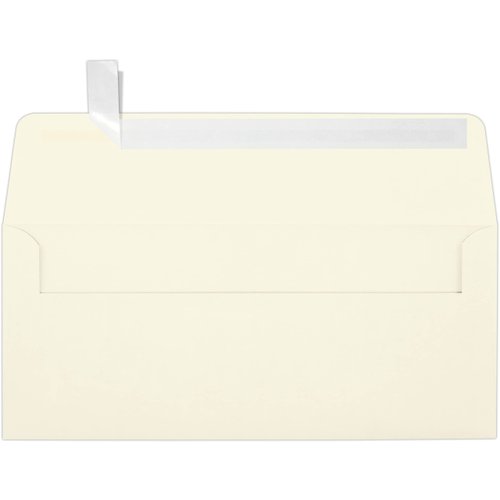 LUXPaper #10 Business Envelopes | Peel & Press | 4 1/8" x 9 1/2" | Natural | 30% Recycled | 80lb. Text | 50 Qty