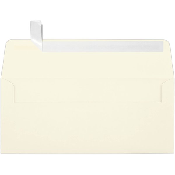 LUXPaper #10 Business Envelopes | Peel & Press | 4 1/8" x 9 1/2" | Natural | 30% Recycled | 80lb. Text | 50 Qty