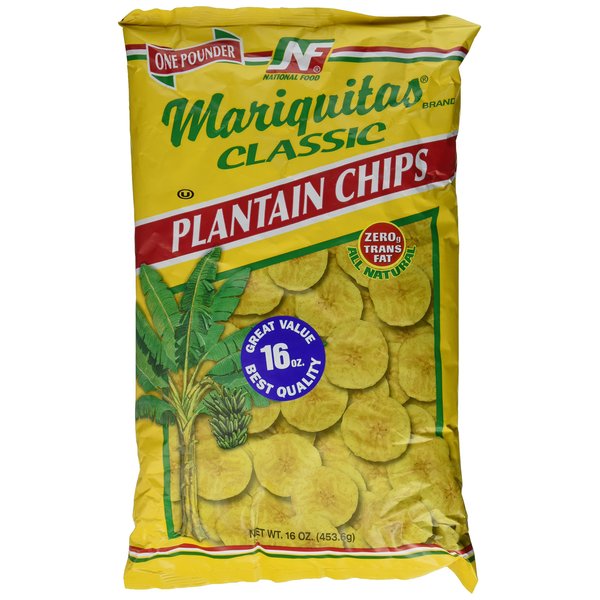 2PK Mariquitas Classic Plantain Chips 16oz each bag / Platanutres
