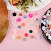 Kikonoke 100Pieces 3D Flowers Rose Nail Art Charms Kits Acrylic Resin Camellia Nail Art Stud Jewelry for Women DIY Crafts Manicures Tips
