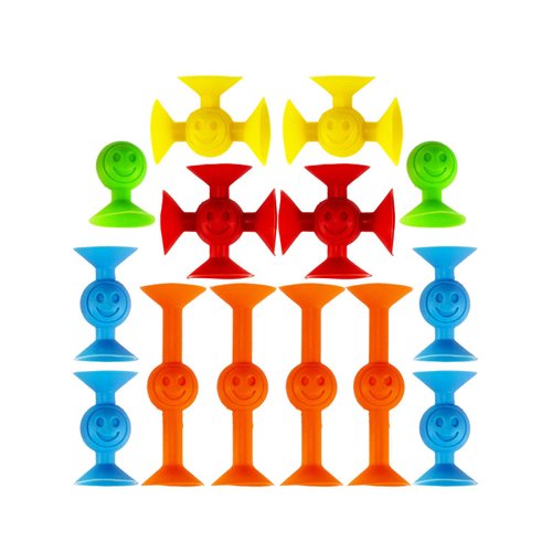 JA-RU Such Fun Mini Suction Stackers (1 Pack, 14 Units per Pack) Fun Connect Suction Cup Suckers. Kids Shower Bath Toys. STEM Educational Learning Autism Sensory Toys. Stocking Stuffers Kids. 4896-1