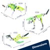 Kidzlane Dino Erector Sets for Kids - Metal Building Kit - Big STEM Educational Engineering Toy - Multi-Color Steel Blocks - Dino Toys Gifts for Boys & Girls - STEM Building Kit - Set of 3