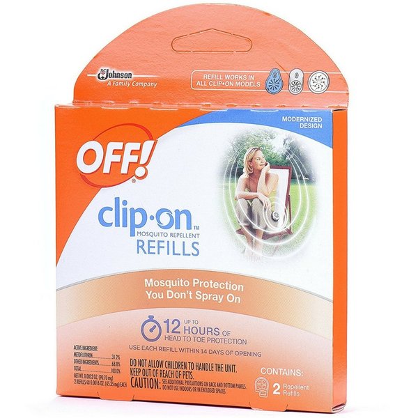 OFF! Clip-On Mosquito Repellent Refill, Provides 12 Hours of Protection, 2 Count (Pack of 2)